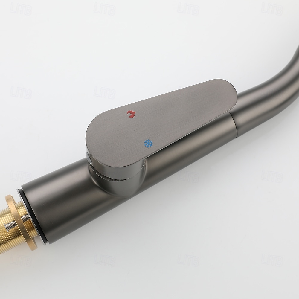 ברז כיור מטבח עם מרסס נשלף, ברז מטבח מסחרי בעל ידית אחת בקשת גבוהה 2026 - $178.99 –P4