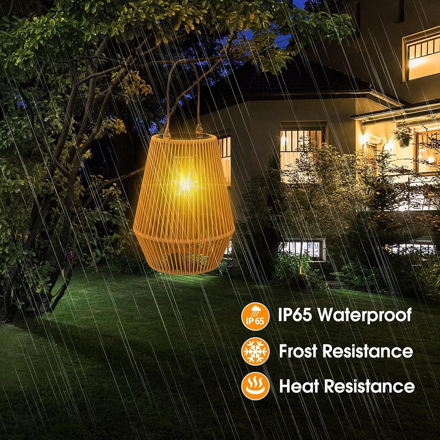 Solar Lanterns Outdoor Waterproof, Hanging Rattan Wicker Lights, Decorative Boho Lights for Garden, Yard, Patio, Porch, Pathway Decor,1 Pack 2026 - $32.99 –P1