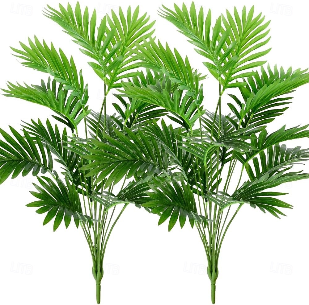 2 ks umělé arekové palmy, umělé rostliny, 30 palcové umělé rostliny, umělá palma, velké arekové palmy, tropické listy, zeleň, rodinná kancelář, vnitřní a venkovní dekorace 2026 - $21.99 –P1