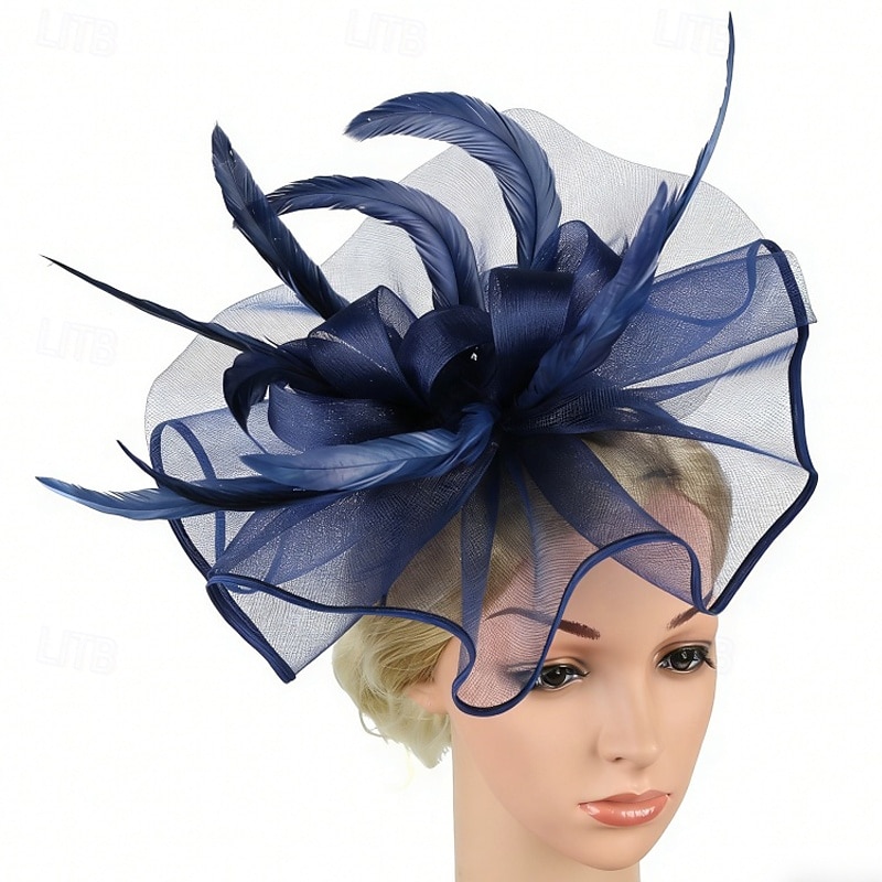 Γοητευτικά Φτερά Δίχτυ Γάμου Γενέθλια Κομψό Βίντατζ χαριτωμένο στυλ Με Φτερό Τούλι Ακουστικό Καπέλα 2026 - $17.49 –P6