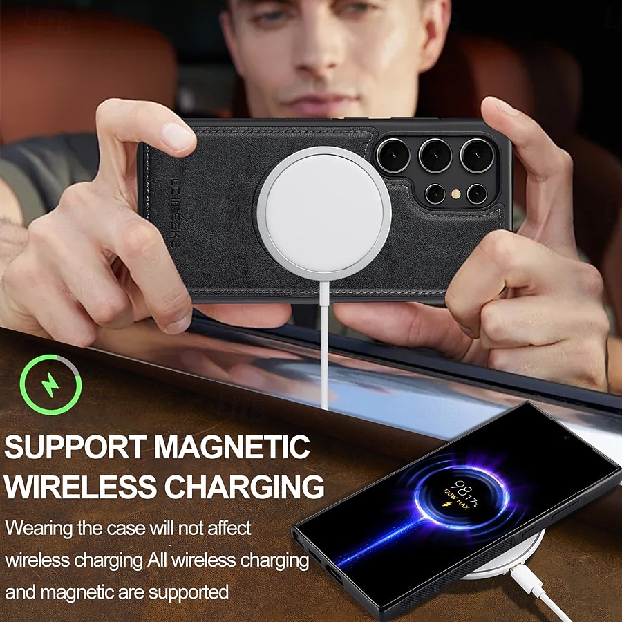 Phone Case For Samsung Galaxy S26 S26 Plus S26 Ultra Back Cover Magnetic Adsorption Wallet Case with Stand Holder Detachable Support Wireless Charging Retro PU Leather 2026 - $21.99 –P12