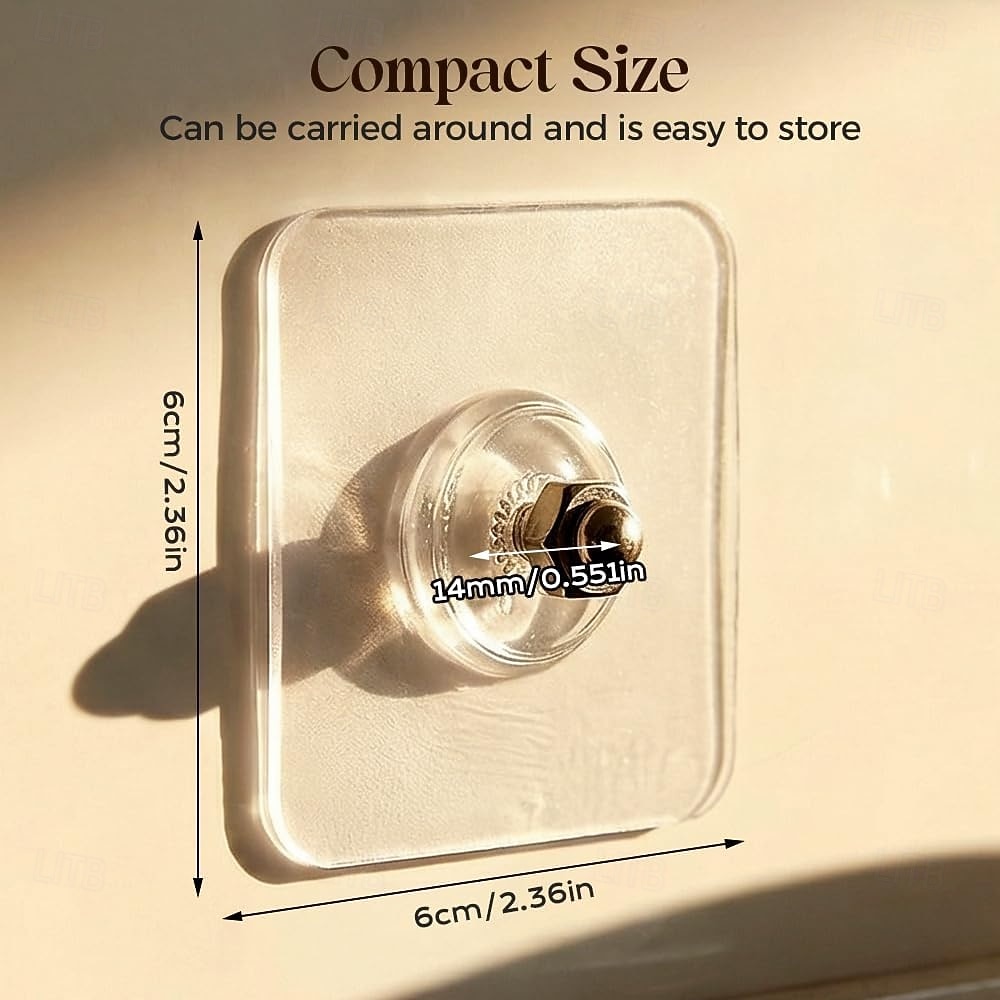24Pcs No-Drill Screw Stickers Strong Adhesive No-Nail No Drilling Required Adhesive Wall Hooks for Picture Frames, Invisible Hanging Nails for Photo Frames, Wedding Pictures, Wall Decor 2026 - $15.77 –P5