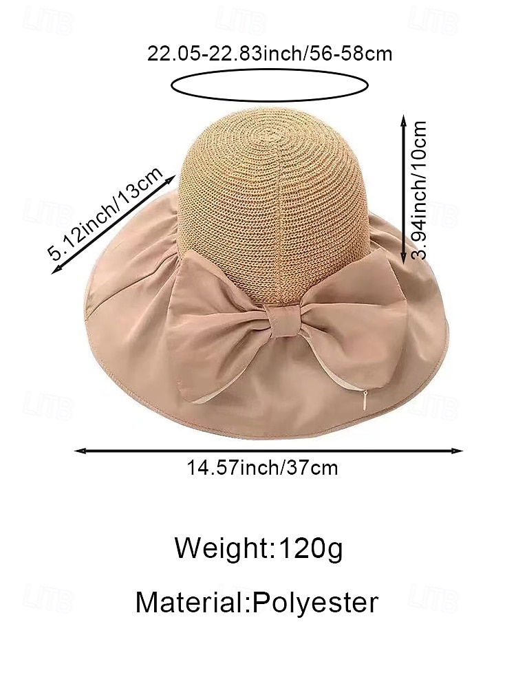 Женская складная солнцезащитная шляпа в стиле бохо с чехлом для хранения, портативная пляжная шляпа из полиэстера с широкими полями, различных цветов, для повседневной носки, путешествий, отдыха и курортного отдыха. 2026 - $11.99 –P15