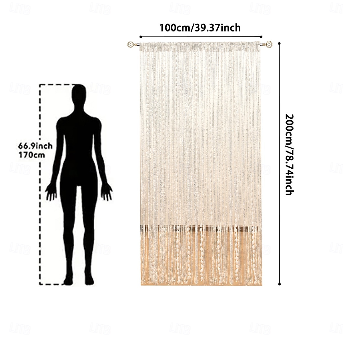 2026年 出入り口用のストリングカーテン、キラキラビーズカーテン、ドア、タッセルビーズ、吊り下げフリンジ、ヒッピー、吊り下げパティオタッセルスクリーン、部屋の装飾、窓、壁の背景、ドア  コレクション – $17.99 –P11