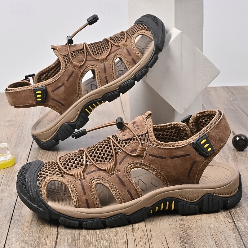 Sandálias masculinas para atividades ao ar livre, com design durável e respirável, tiras ajustáveis e sola antiderrapante. Perfeitas para caminhadas, atividades aquáticas, férias na praia e uso casual no verão. de 2026 por $54.99 –P2