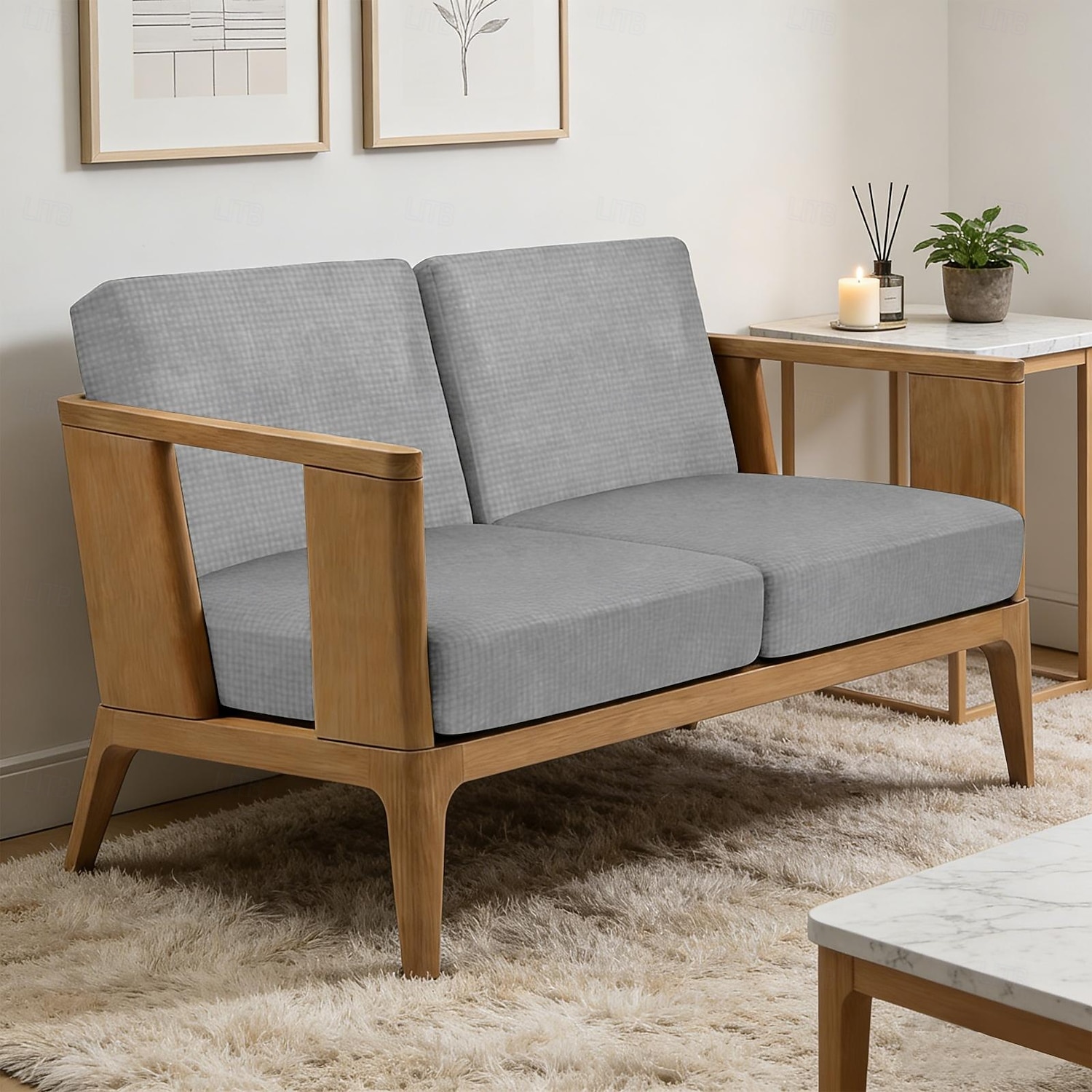 4 stuks stretch kussenhoezen voor buiten, 100% waterdicht, vervangende hoezen voor tuinbanken en -sofa's, wasbare en herbruikbare meubelbeschermers. 2026 - $45.99 –P18