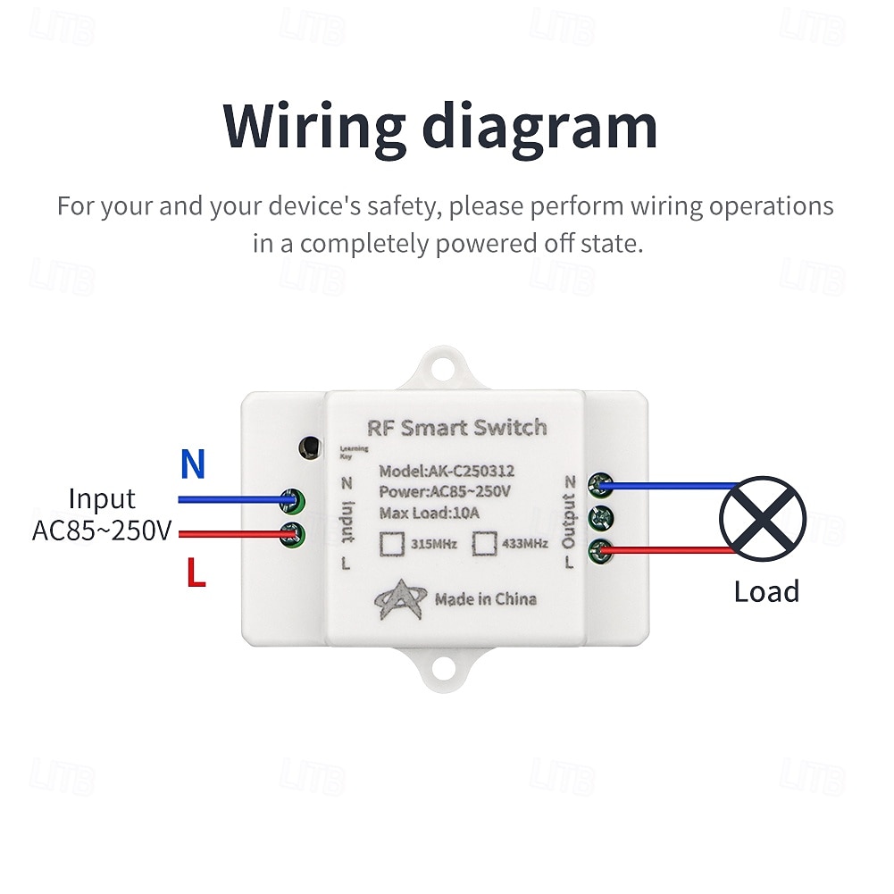 AC85V-250V 1CH Wireless Remote Control Switch AC220V Light Power ON OFF 433mhz 2026 - $19.99 –P11
