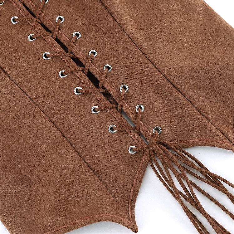 Middeleeuws Renaissance Cottagecore Korset Lijfje Piraat Viking Boers Veters Kostuum Dames Keltisch Fantasie Halloween Carnaval Prestatie LARP Ren Faire Volwassenen Korset 2026 - $26.99 –P6