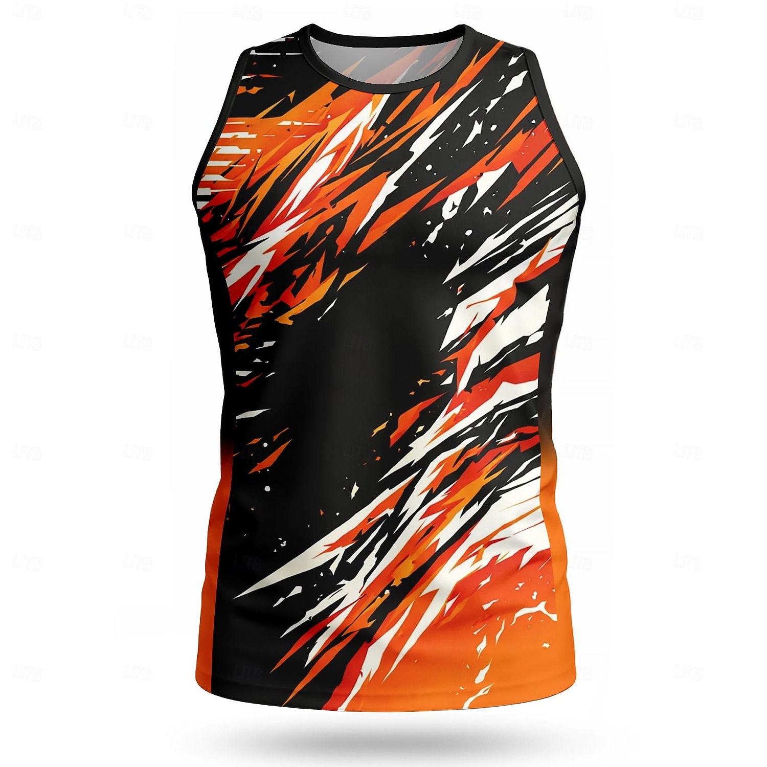 Herr Fotbollströja Geometrisk Färgblock Abstrakt Träningströja Linne för jogging Atletisk t-shirt Sommar Ärmlös UPF 50 Snabb tork Fuktabsorberande Andningsfunktion Turnering Fotboll Löpning Träning 2026 - $17.99 –P2