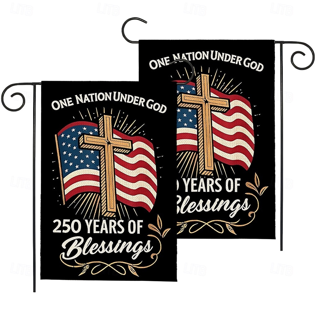 2 pezzi Bandiera commemorativa degli U.S.A. per il 250° anniversario Anni di Libertà Maestoso aquila con ali spiegate Bandiera patriottica 1776-2026 Celebrazione semiquincentenaria del 4 luglio del 2026 a $17.99 –P1