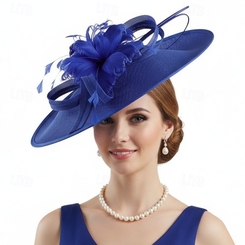 Fascinator Tessuto Matrimonio Compleanno Elegante Vintage Carino Con Piuma Floreale Copricapo Copricapo del 2026 a $63.99 –P3