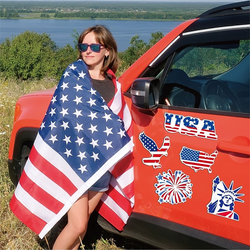 Набор магнитов на холодильник ко Дню независимости, персонализированные мягкие магниты, праздничные декоративные магниты, украшения для дверных рамок автомобилей и вечеринок. 2026 - $12.99 –P1