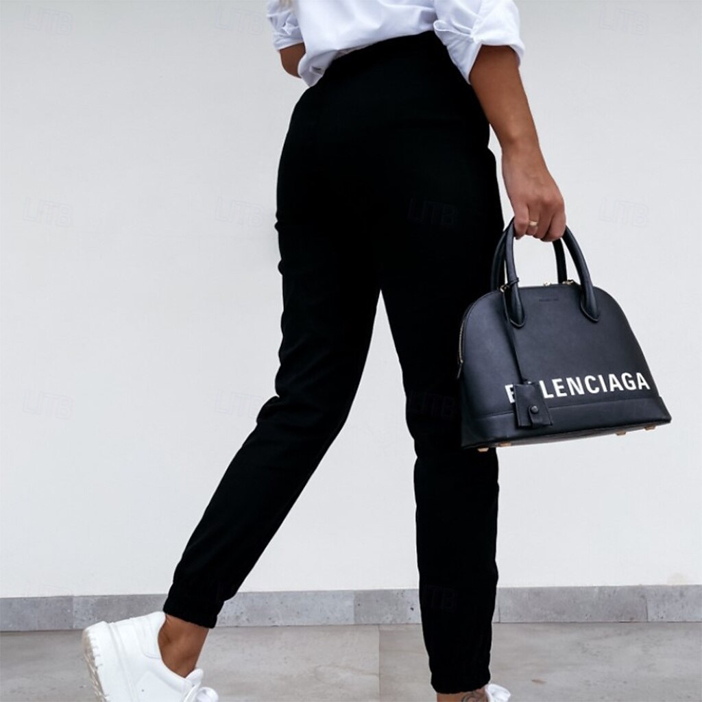 Mujer Pantalones Pantalones de verano Pantalones de playa Pantalones casuales Vacaciones Moda Casual / Diario Hasta el Tobillo Media cintura Plano Cremallera Bolsillo Comodidad Suave Transpirable 2026 - $29.99 –P7