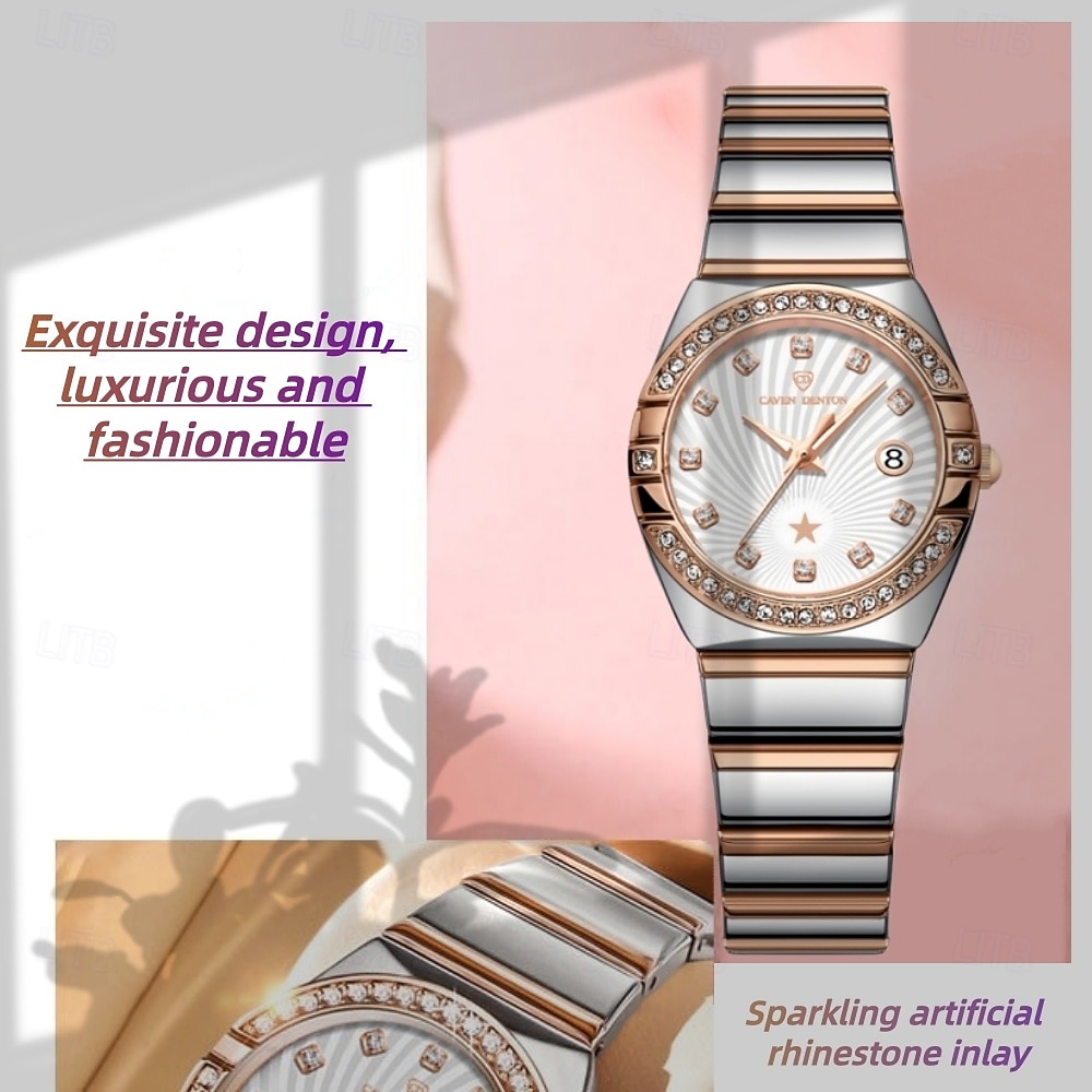 Ladies' Watches Are High-end Authentic Luxury Hot Selling Ladies' Quartz Watches with Artificial Rhinestone Inlay, The Best Gift Choice for Ladies' Birthdays, Holidays, and Anniversaries 2026 - $31.99 –P6