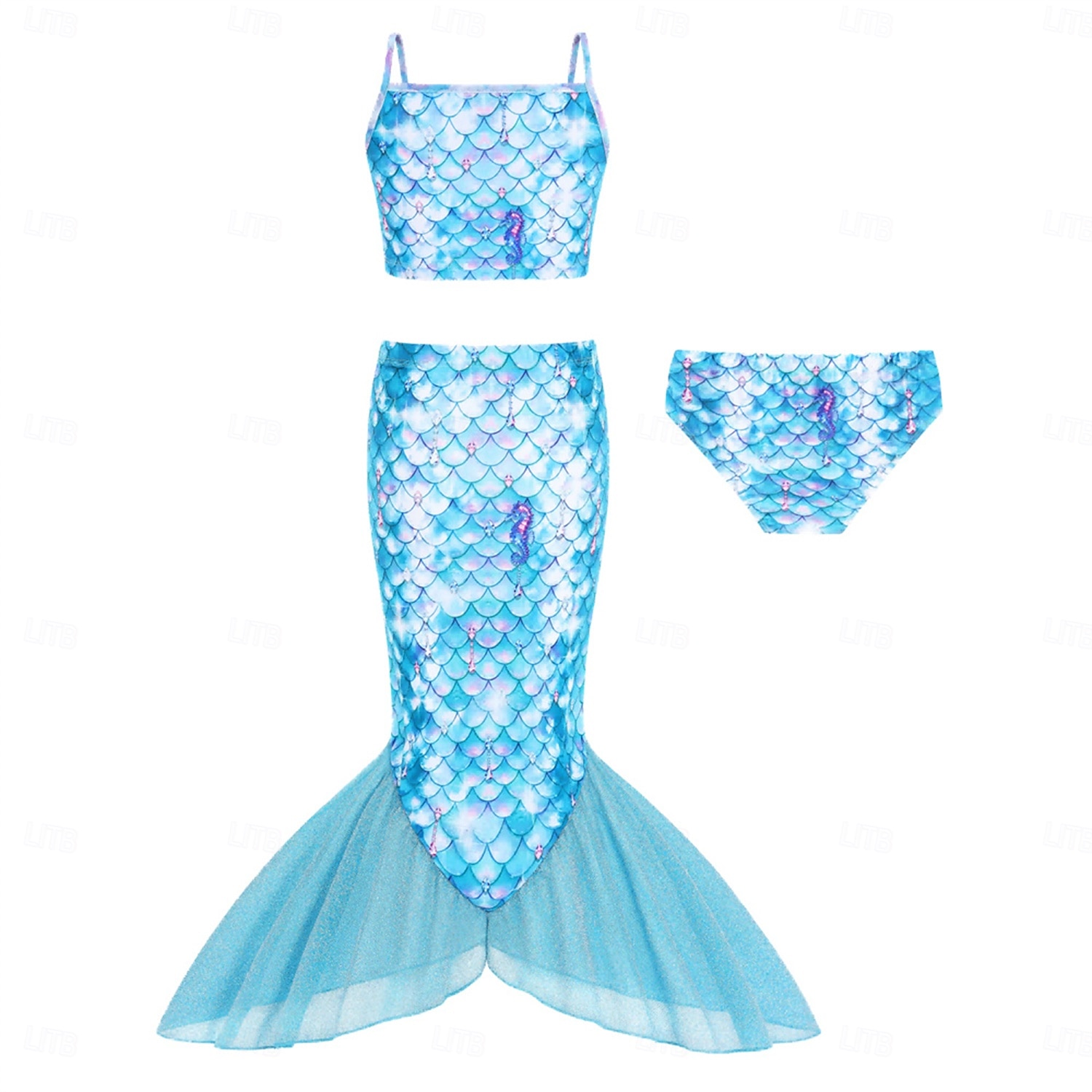 Sirena Principessa Vestito Costumi da bagno Film Cosplay for Ragazze Bambini Mascherata Feste Ferie Festival del 2026 a $24.99 –P3