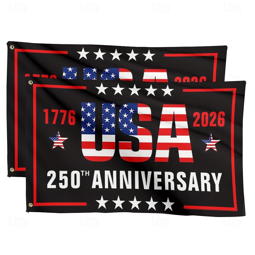 דגל ארה"ב לציון 250 שנה 1776-2026, 3x5 רגל, באנר קישוט חיצוני אמריקאי פטריוטי לחצר, גינה, בית או חגיגות יום העצמאות 2026 - $29.99 –P1