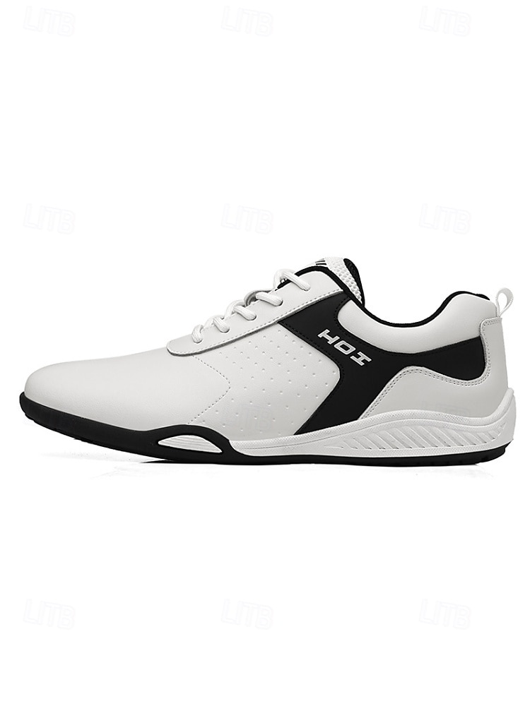 Ανδρικά λευκά και μαύρα αθλητικά παπούτσια με αντίθεση, ελαφριά, μοντέρνα casual παπούτσια με κορδόνια για βραδιές σε θέρετρα, παραθαλάσσιες αποδράσεις, πάρτι δίπλα στην πισίνα, ταξίδια διακοπών, smart casual βραδινά σύνολα 2026 - $59.99 –P8