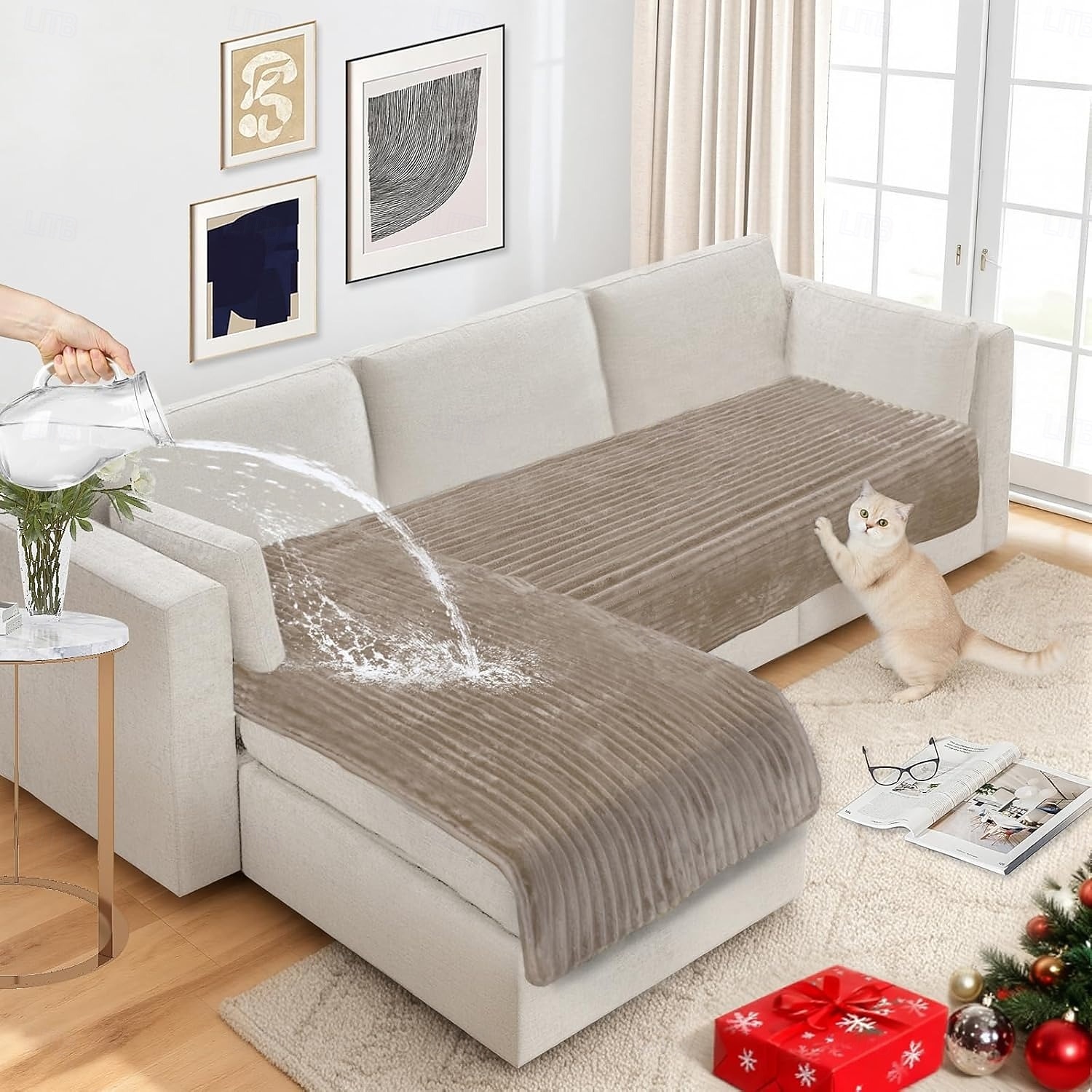 100% Waterproof Couch Cover, Couch Covers for Dogs Washable, Non Slip Sectional Couch Covers for 3 Cushion Sofa Pet Friendly, Sofa Covers Protector, Dog Bed Cover 2026 - $18.99 –P6