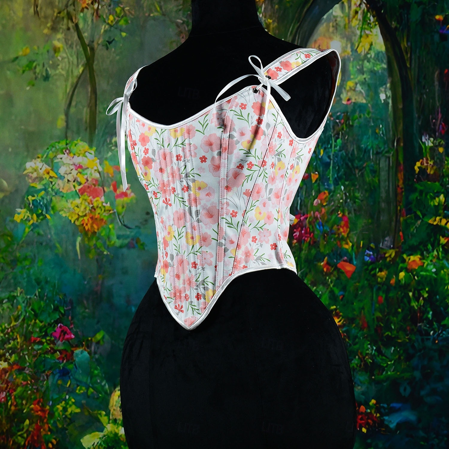 Kostymer i middelalderstil Renessanse Cottagecore Korsett Bodice Viking Bonde Blondér Blomstret Kostyme Dame Keltisk fantasi Halloween Karneval Ytelse LARP Ren Faire Voksne Korsett 2026 - $38.99 –P18