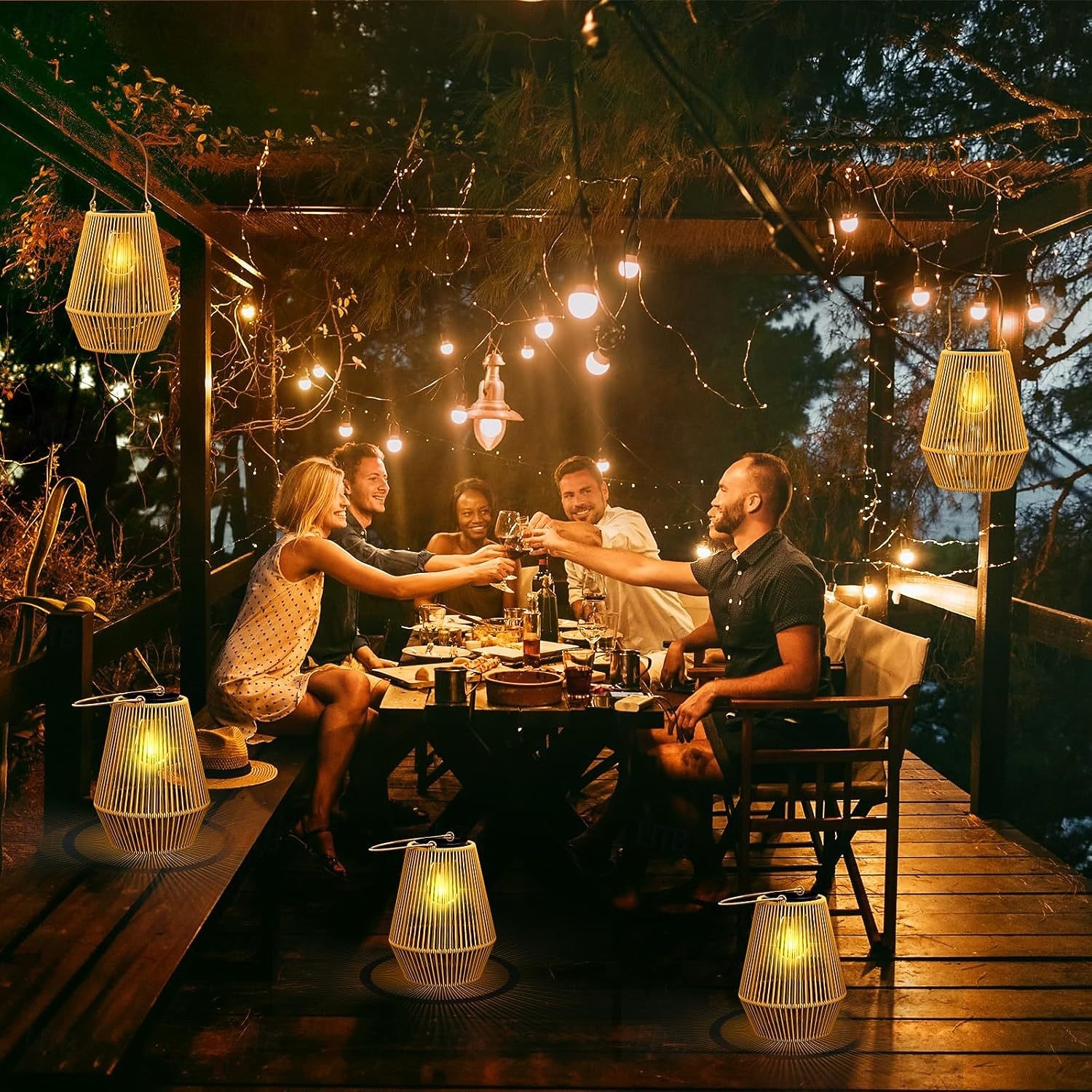 Solar Lanterns Outdoor Waterproof, Hanging Rattan Wicker Lights, Decorative Boho Lights for Garden, Yard, Patio, Porch, Pathway Decor,1 Pack 2026 - $32.99 –P4