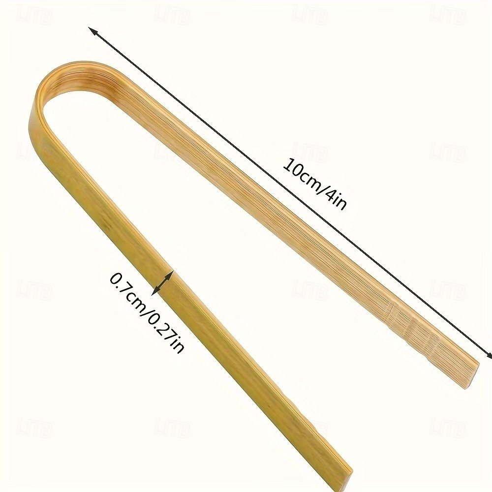 ٥٠ قطعة من الملاقط الخشبية، أدوات طبخ للاستخدام مرة واحدة، ملاقط صغيرة من الخيزران، ملاقط طبيعية للخبز والتحميص، أدوات شواء، تستخدم في محلات الشاي والقهوة، أواني طهي للشواء، مشابك طعام. 2026 - $15.99 –P4