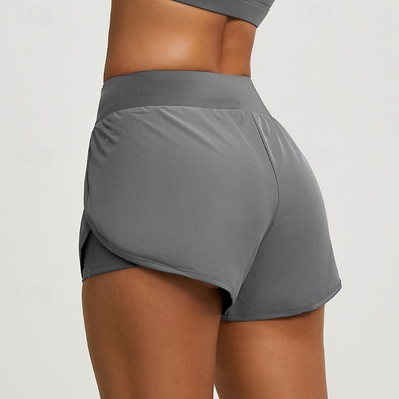Mujer Bermudas Chinos Pantalón corto Ropa de calle Casual Corto Media cintura Color sólido Cintura elástica Confortable Transpirable Elástico Diario Exterior Gimnasia Violeta Azul marinero Gris 2026 - $14.99 –P12