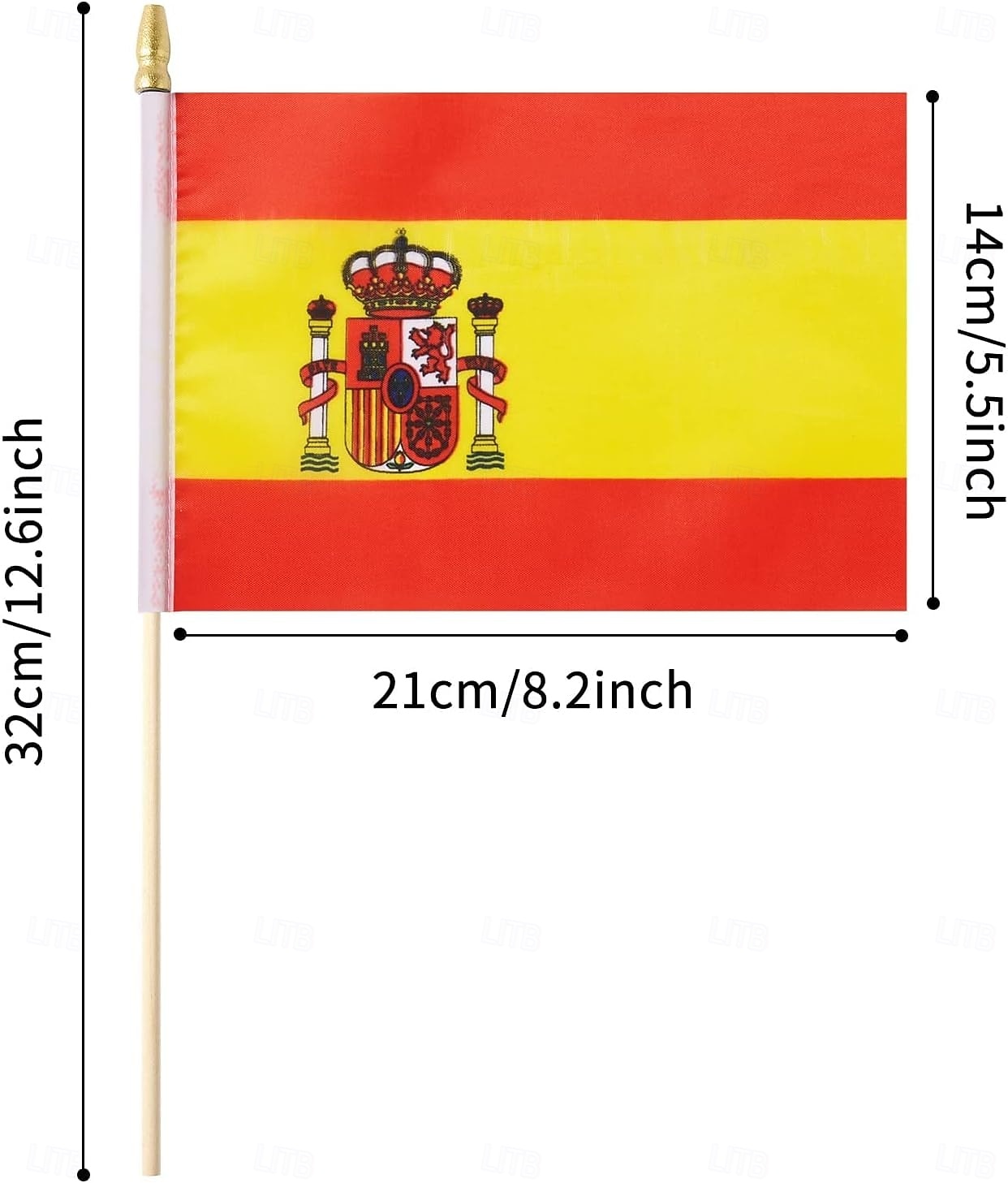 Paquete de 25 banderas pequeñas de España, mini bandera española portátil en palo de 5 x 8 pulgadas para partidos de la Copa Mundial de Fútbol de verano, eventos deportivos, decoraciones de fiesta y 2026 - $16.99 –P2