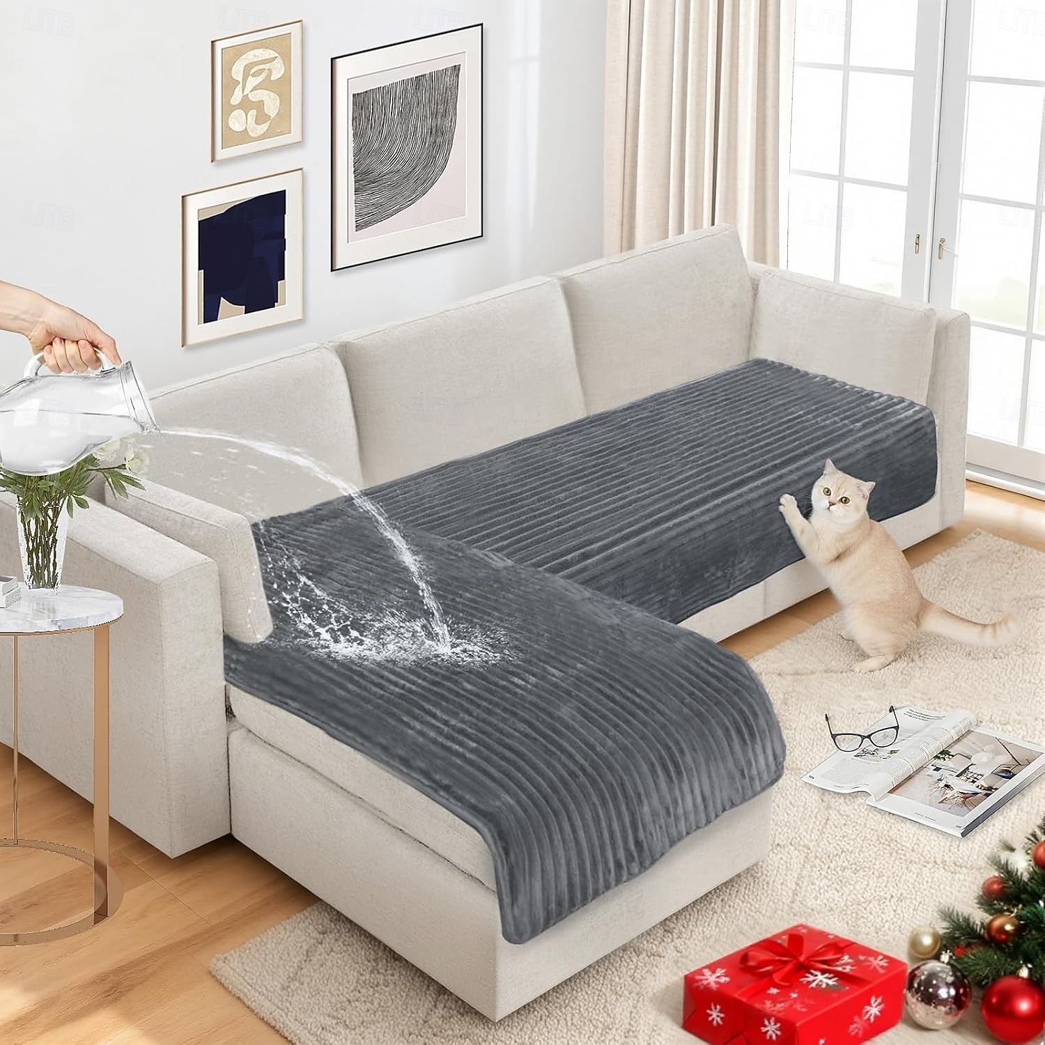 100% Waterproof Couch Cover, Couch Covers for Dogs Washable, Non Slip Sectional Couch Covers for 3 Cushion Sofa Pet Friendly, Sofa Covers Protector, Dog Bed Cover 2026 - $18.99 –P10
