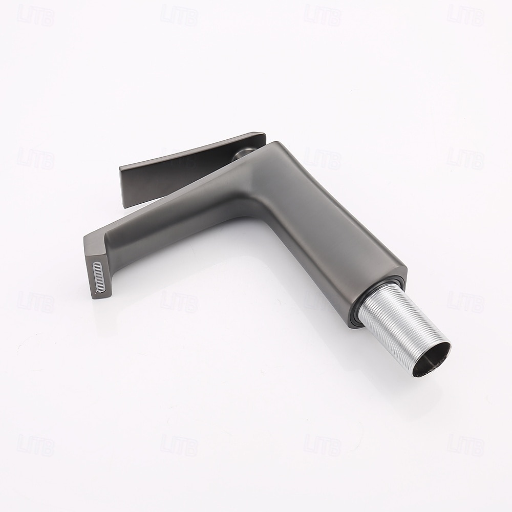 Rubinetto per lavabo da bagno - classico rubinetto da bagno monocomando a foro singolo galvanizzato color grigio gomma del 2026 a $234.79 –P5
