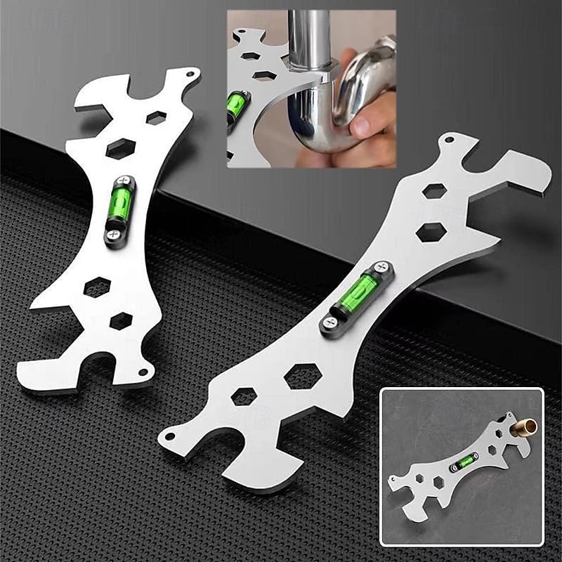 universal krannøkkel dusjnøkkel 9mm 12mm 14mm 17mm 23mm 30mm skrue mutteråpninger med vater for dusjreparasjon baderomsslange rørleggerarbeid fjerning servantkran avløp vask verktøy 2026 - $9.99 –P4