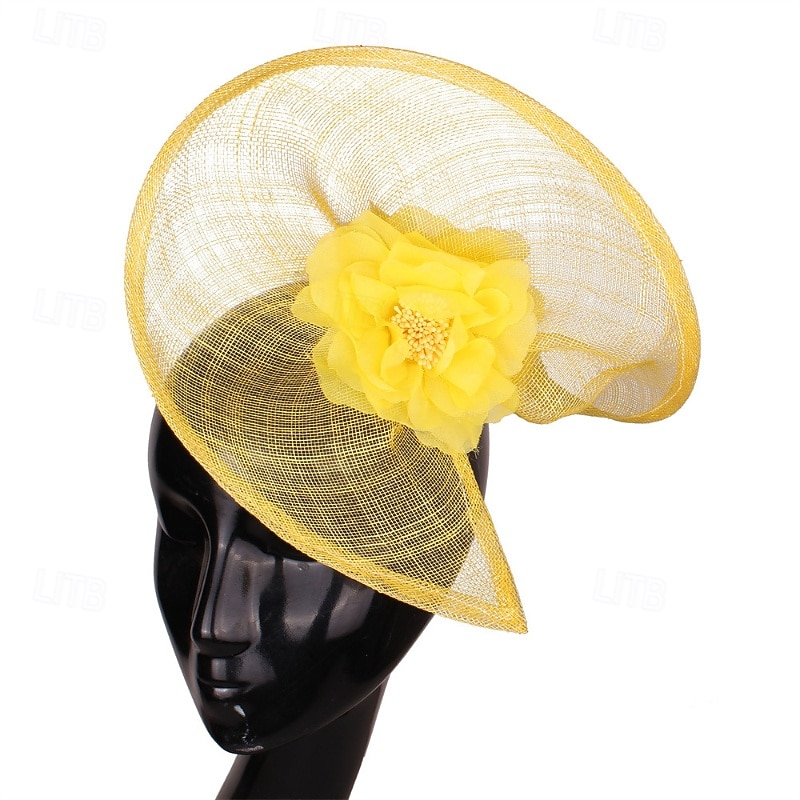 Fascinator Lino Matrimonio Compleanno Elegante Vintage Con Fiore Tulle Copricapo Copricapo del 2026 a $40.99 –P7