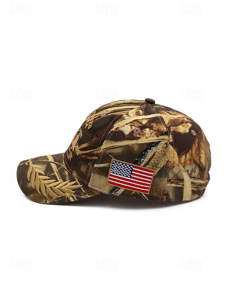 Męska haftowana czapka baseballowa z poliestru z orłem i flagą amerykańską, wielokolorowa, regulowana, patriotyczna czapka na 250. rocznicę USA, Dzień Niepodległości, strój na co dzień, stylizację na podróże i wakacje 2026 - $14.99 –P8