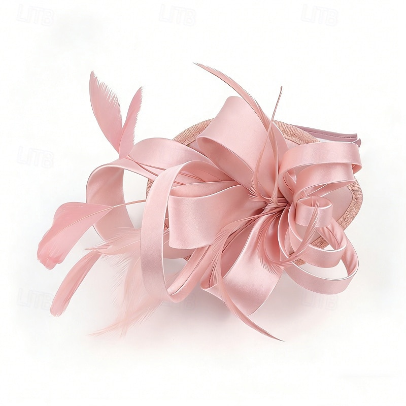 fascinators Stof Bruiloft Verjaardag Elegant Vintage leuke Style Met Veer Linten Helm Hoofddeksels 2026 - $17.49 –P6