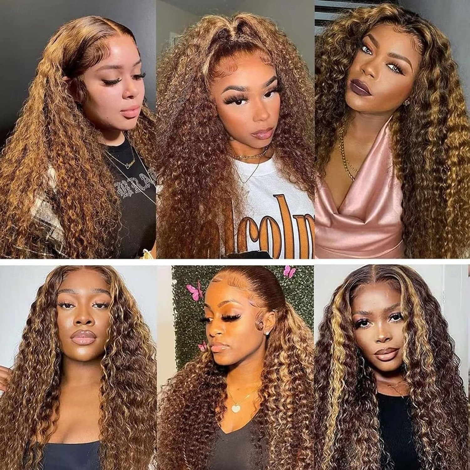 Highlight P4/27 13x4 Front Lace Perücke aus Echthaar, Deep Wave, 150% Dichte 2026 - $307.29 –P6