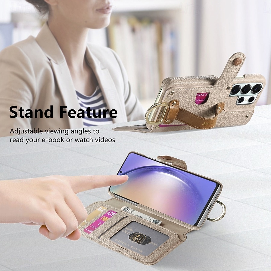 Phone Case For Samsung Galaxy S26 S26 Plus S26 Ultra Wallet Case Flip Cover Zipper with Wrist Strap Kickstand Retro TPU PU Leather 2026 - $18.99 –P11