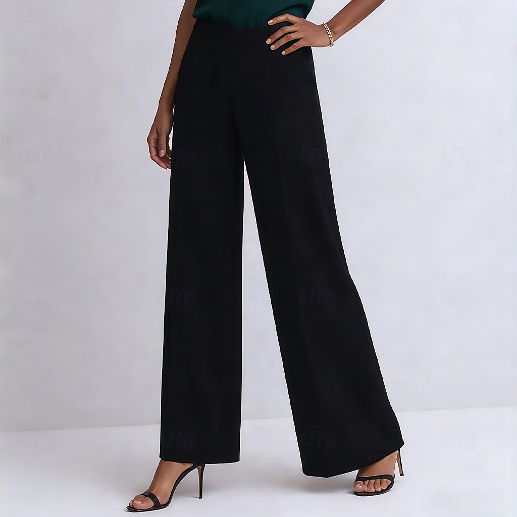 Damen Hose Freizeithose Sommerhose Elegant Mode Alltagstauglich Volle Länge Hohe Taille Einfarbig Einfach Reißverschluss Gerader Schnitt Komfort Leicht Weich Unelastisch Täglich Streetwear Arbeit 2026 - $44.99 –P1