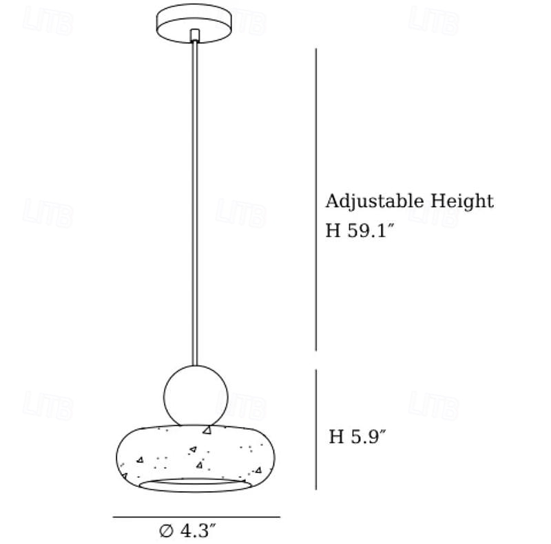 κρεμαστό φωτιστικό κομοδίνο στυλ wabi-sabi φωτιστικό πολυέλαιος κίτρινο τραβερτίνη μικρό κρεμαστό φωτιστικό 85-265v 2026 - $96.99 –P8
