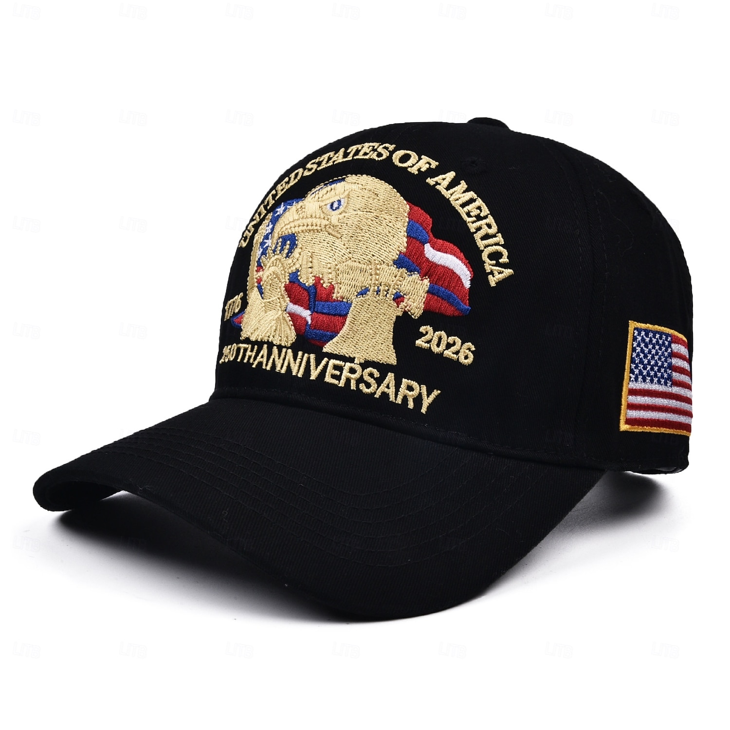 unisex 250./függetlenségi kalap, hordozható, lélegző, mindennapi, kültéri, utcai hímzés, zászlós 2026 - $13.99 –P5