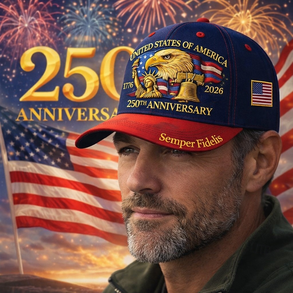 Cappellino da baseball commemorativo del 250° anniversario degli Stati Uniti, cappello patriottico 1776-2026 con aquila, campana della libertà, statua della libertà, rosso &Cappello regolabile da uomo del 2026 a $21.99 –P3
