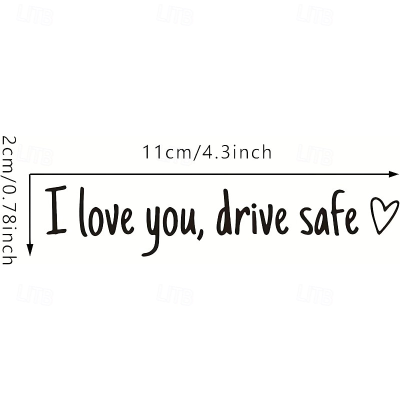 10x rijd veilig, ik hou van je - achteruitkijkspiegelsticker, leuke autostickers voor vrouwen, autostickers voor vrouwen, achteruitkijkspiegelsticker, Valentijnsdagcadeaus voor haar, hem 2026 - $10.49 –P1