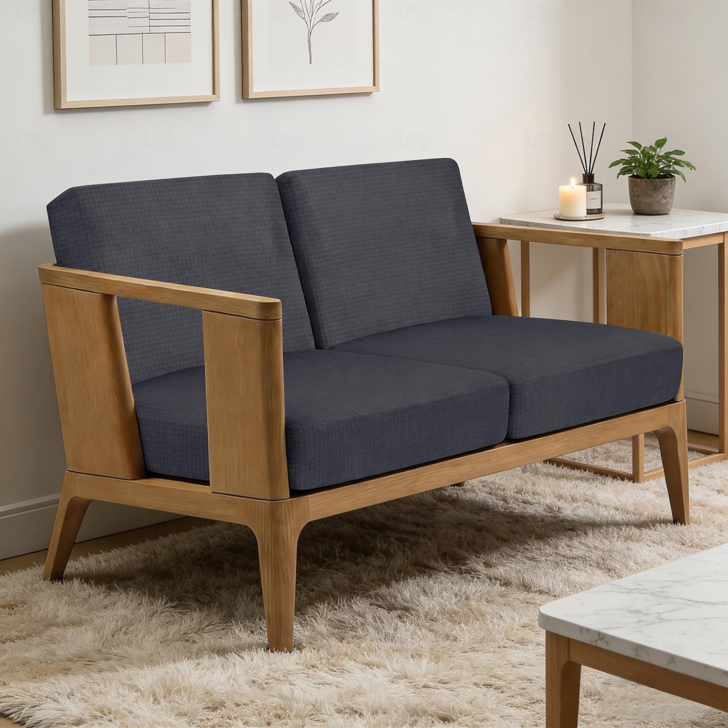 4 stuks stretch kussenhoezen voor buiten, 100% waterdicht, vervangende hoezen voor tuinbanken en -sofa's, wasbare en herbruikbare meubelbeschermers. 2026 - $45.99 –P22