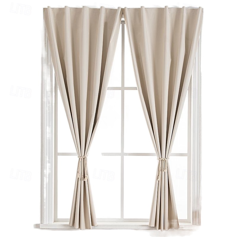 2 db 100%-os sötétítő függöny, öntapadós, lyukasztásmentes, hálószobai napellenző, szigetelés, ablakfüggöny, ajtó, erkély, napvédelem 2026 - $37.99 –P1