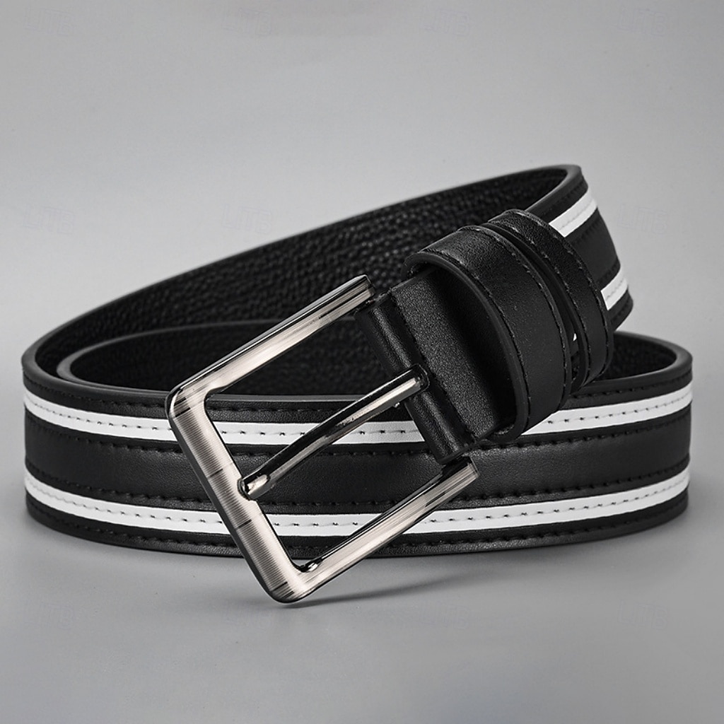 Herr Bälte Justerbara Läder Legering Streetwear Nutida Fritid Färgblock Blå Svart Dagligen Företag Formell Midjebälte 2026 - $5.49 –P8