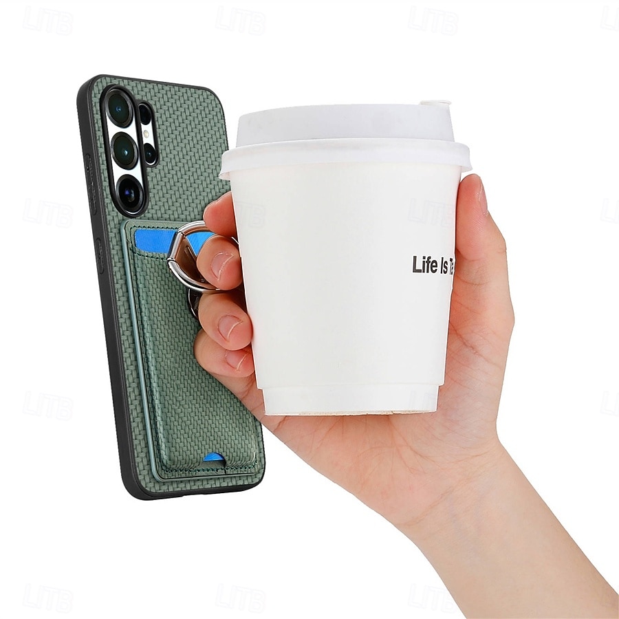 téléphone Coque Pour Samsung Galaxy S26 S26 Plus S26 Ultra Coque Arrière avec Support Support Anneau Emplacement Carte Rétro TPU Fibre faux cuir de 2026 ? $16.99 –P2