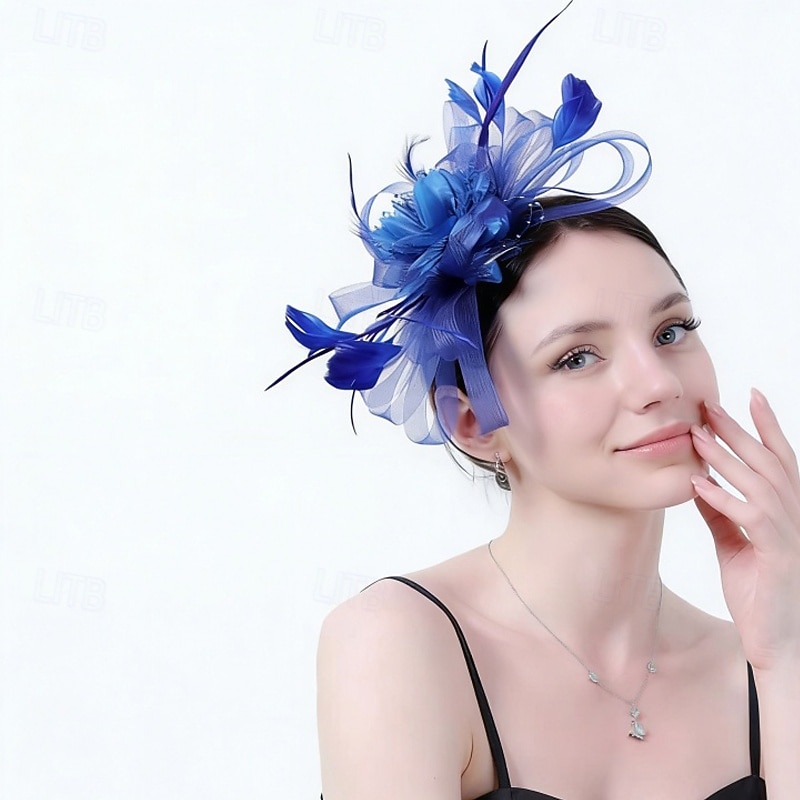 Fascinator Rete Matrimonio Compleanno Elegante Vintage Carino Con Piuma Tulle Copricapo Copricapo del 2026 a $17.49 –P11