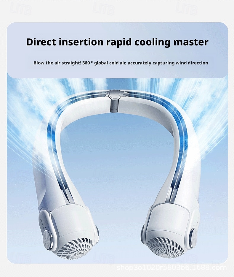 Ventilateur de cou portable - Ventilateur de cou rotatif - Ventilateur rafraîchissant rechargeable USB-C, 3 vitesses, design sans pales mains libres, idéal pour les tentes et les activités de plein de 2026 ? $46.99 –P15