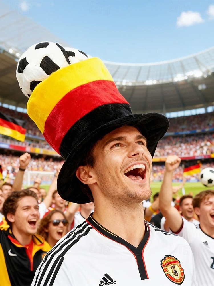 Men's Flag Color Soccer Fan Top Hat Polyester Novelty Football Hat in Multiple Colors for Soccer Matches, Supporter Events, Team Spirit & Game Day Wear 2026 - $18.99 –P4