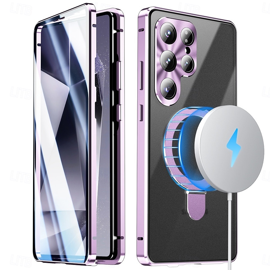 teléfono Funda Para Samsung galaxia S26 Ultra S25 Ultra Estuche delgado Desmontable y protector de pantalla Soporte para Anillo Aleación de aluminio 2026 - $32.99 –P9