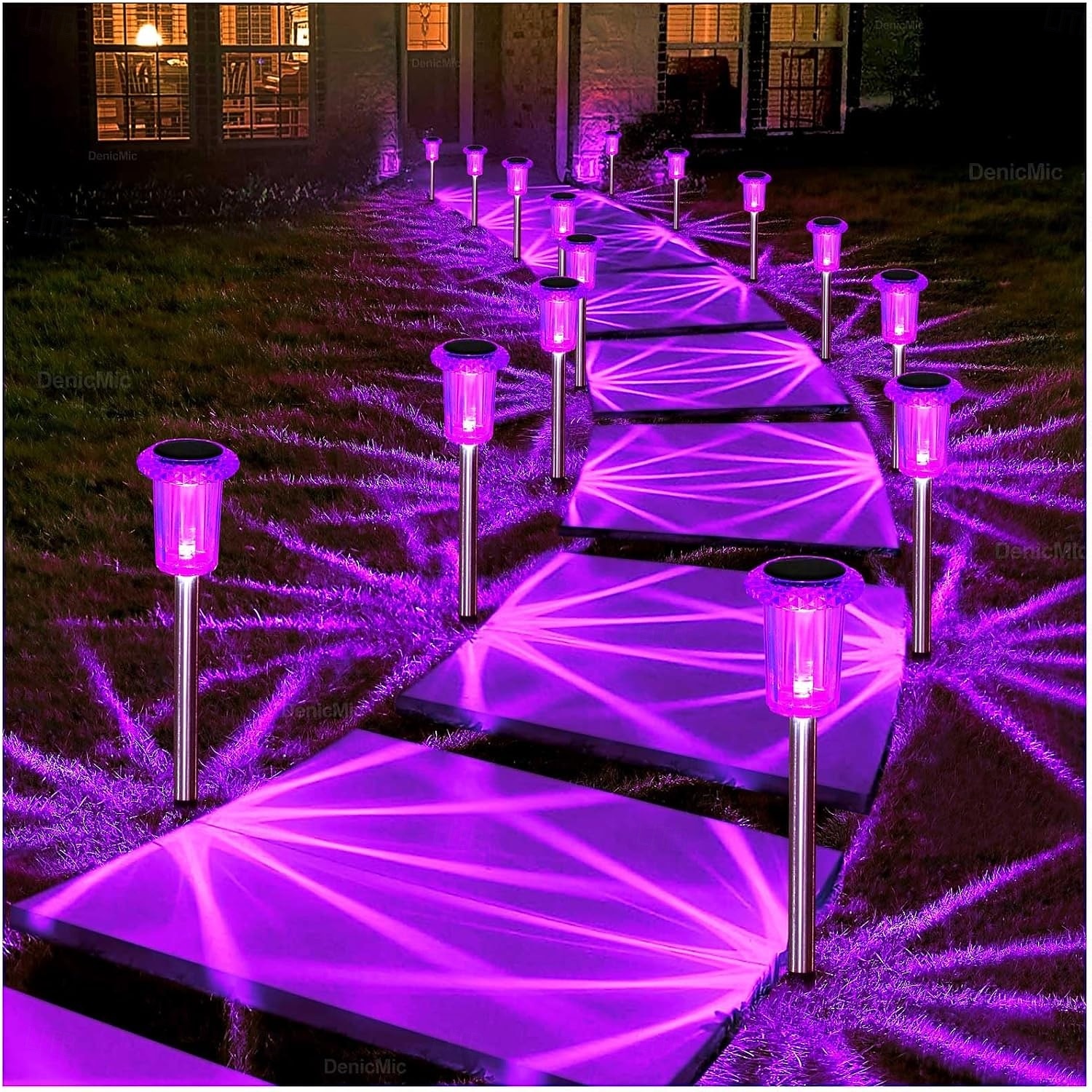 Solar Outdoor Lights, Solar Pathway Lights Outdoor Waterproof, Stainless Steel Stake Lighting for Garden Yard Path Walkway Driveway Patio Lawn Outside Decor,Color Changing 2026 - $35.99 –P4