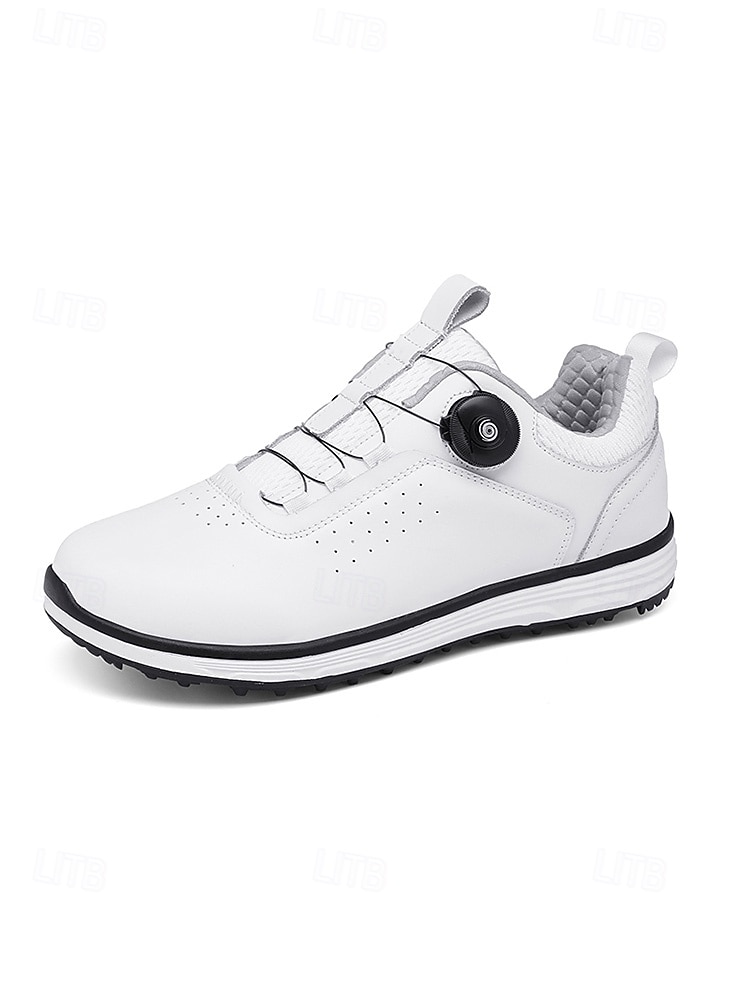 Men's Golf Shoes with Adjustable BOA Fit System – Premium Faux Leather, Stylish White Design for Golf & Outdoor Sports 2026 - $84.99 –P7